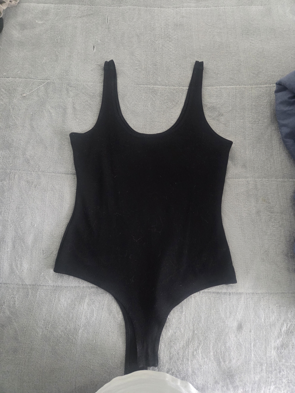 Shinestar Black Scoop Neck Bodysuit